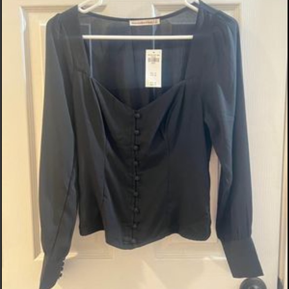 Abercrombie Long Shirt NWT Black